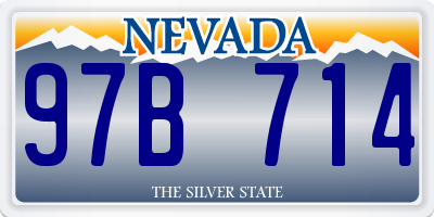 NV license plate 97B714