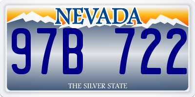 NV license plate 97B722