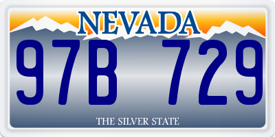 NV license plate 97B729