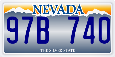 NV license plate 97B740