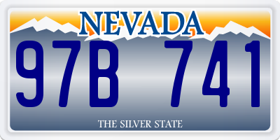 NV license plate 97B741