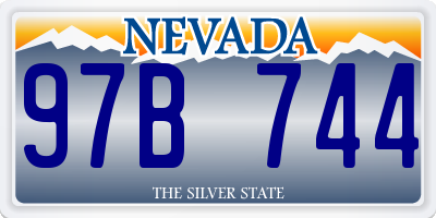 NV license plate 97B744