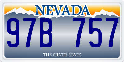 NV license plate 97B757
