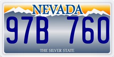 NV license plate 97B760