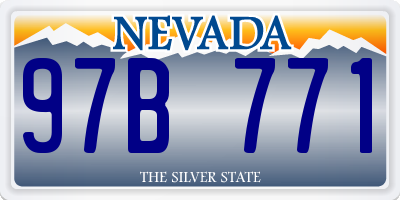NV license plate 97B771
