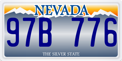 NV license plate 97B776