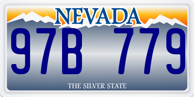 NV license plate 97B779