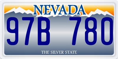 NV license plate 97B780