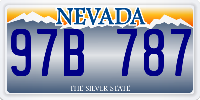 NV license plate 97B787