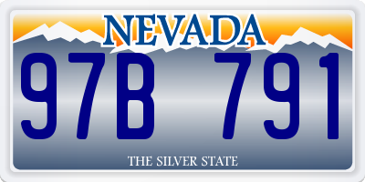 NV license plate 97B791