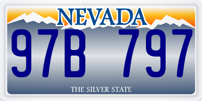 NV license plate 97B797