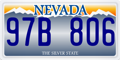 NV license plate 97B806