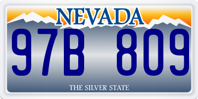 NV license plate 97B809