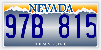 NV license plate 97B815