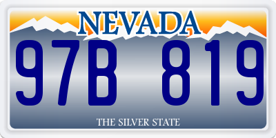 NV license plate 97B819
