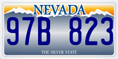 NV license plate 97B823