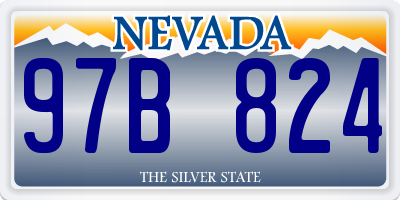 NV license plate 97B824