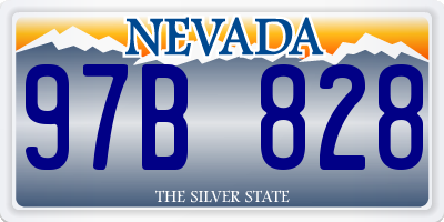 NV license plate 97B828