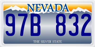 NV license plate 97B832