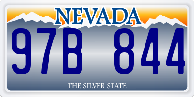 NV license plate 97B844