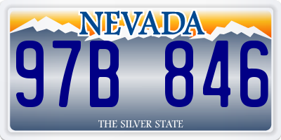 NV license plate 97B846