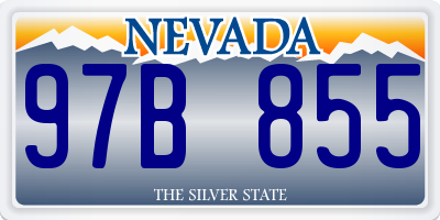 NV license plate 97B855