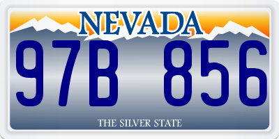 NV license plate 97B856