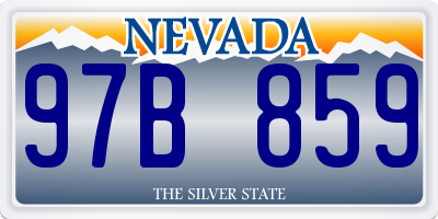NV license plate 97B859