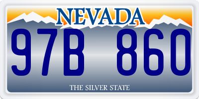 NV license plate 97B860