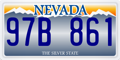 NV license plate 97B861