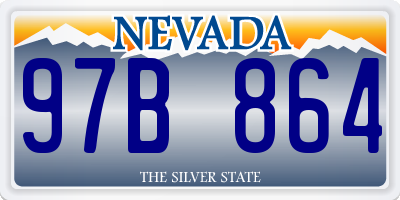 NV license plate 97B864
