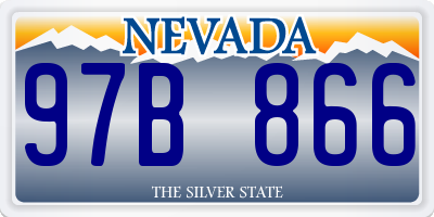 NV license plate 97B866