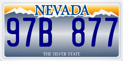 NV license plate 97B877