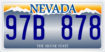 NV license plate 97B878