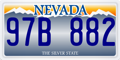 NV license plate 97B882