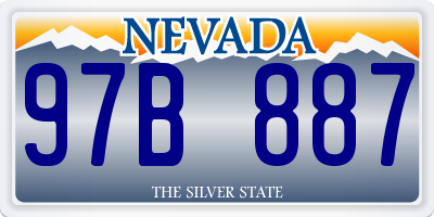 NV license plate 97B887