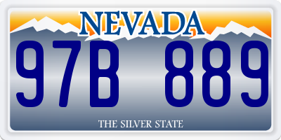 NV license plate 97B889