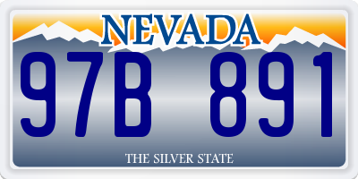 NV license plate 97B891