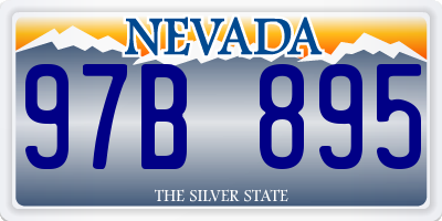 NV license plate 97B895
