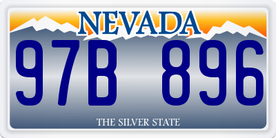 NV license plate 97B896
