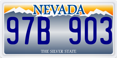 NV license plate 97B903