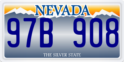 NV license plate 97B908
