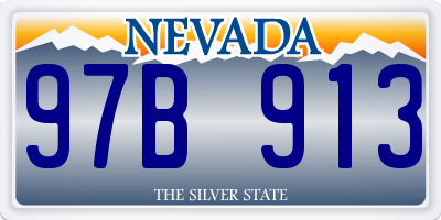NV license plate 97B913