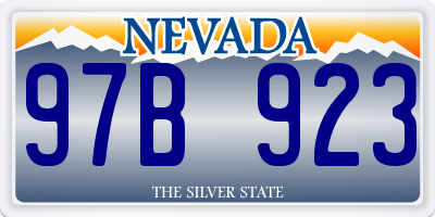 NV license plate 97B923