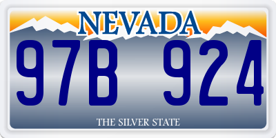 NV license plate 97B924