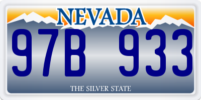 NV license plate 97B933