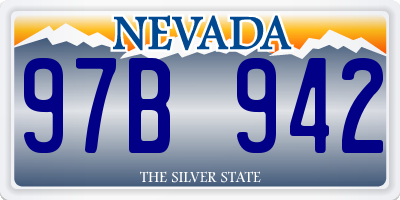NV license plate 97B942