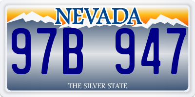 NV license plate 97B947