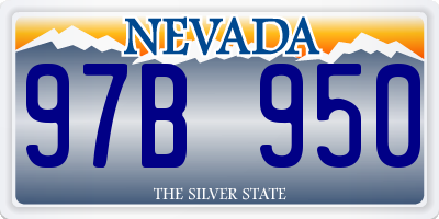 NV license plate 97B950