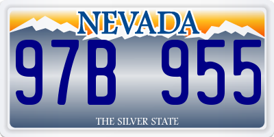 NV license plate 97B955